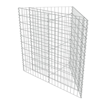 Gabionen-Hochbeet Verzinkter Stahl 75×75×100 Cm Marine