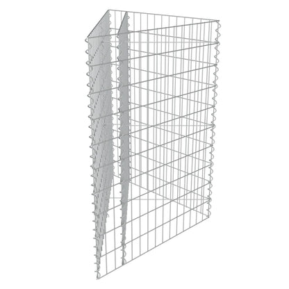 Gabionen-Hochbeet Verzinkter Stahl 75×75×100 Cm Marine