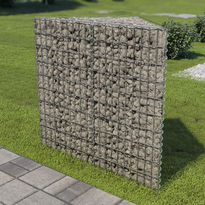 Gabionen-Hochbeet Verzinkter Stahl 75×75×100 Cm Marine