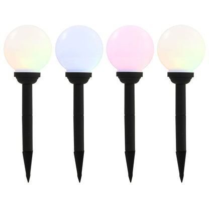 Außen-Solarlampen 8 Stk. Led Kugel 15 Cm Rgb
