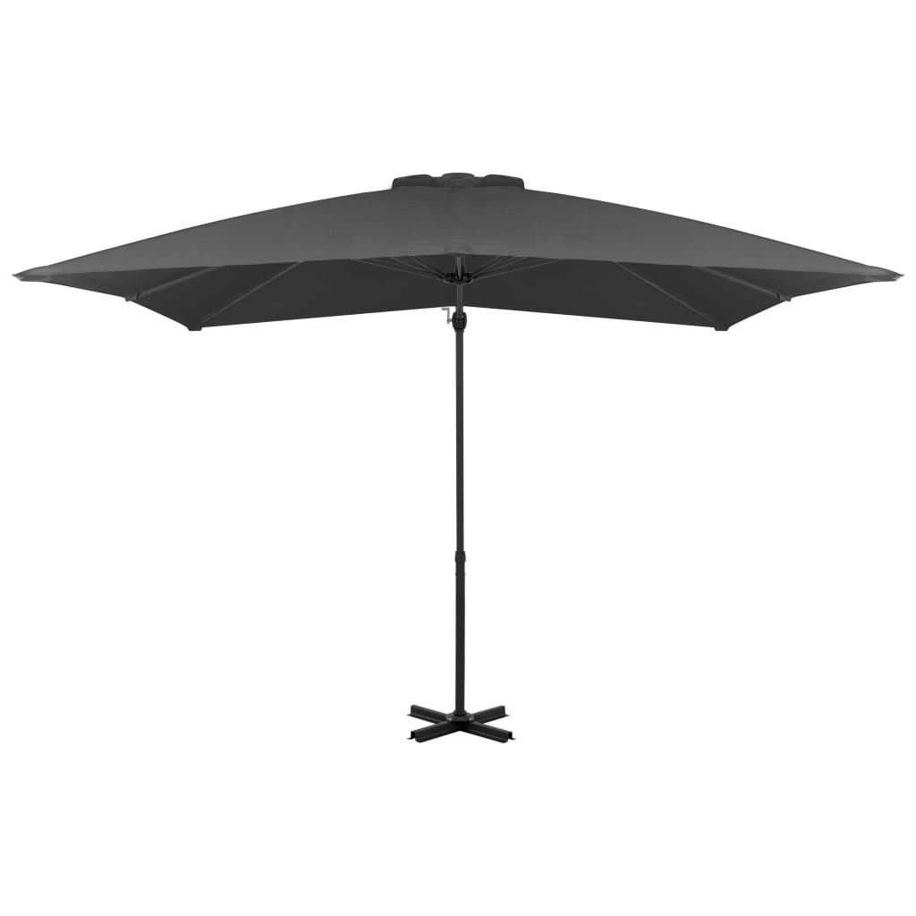 Ampelschirm Mit Aluminium-Mast 250X250 Cm Anthrazit