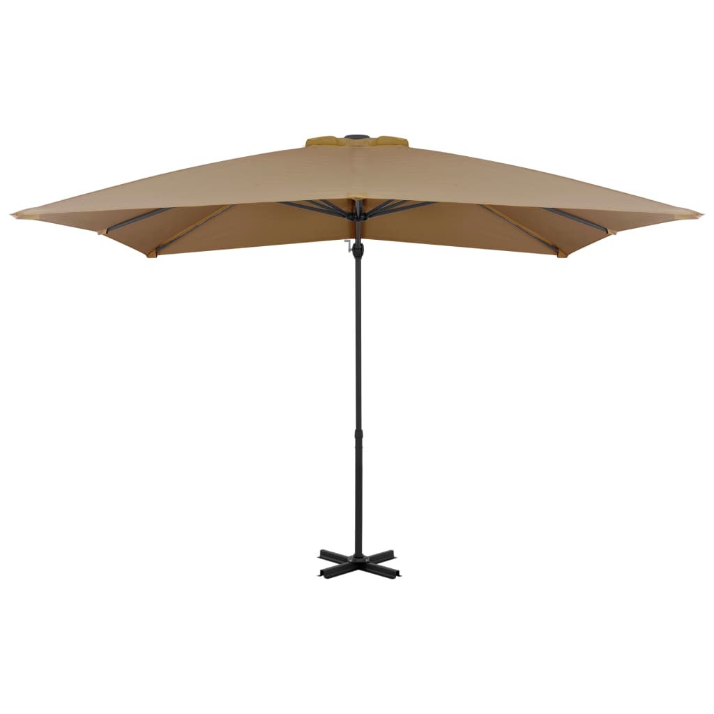 Ampelschirm Mit Aluminium-Mast 250X250 Cm Taupe