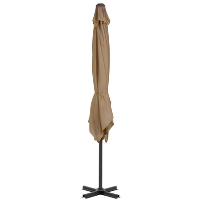 Ampelschirm Mit Aluminium-Mast 250X250 Cm Taupe