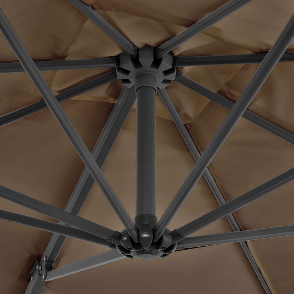Ampelschirm Mit Aluminium-Mast 250X250 Cm Taupe
