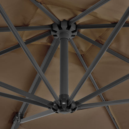 Ampelschirm Mit Aluminium-Mast 250X250 Cm Taupe