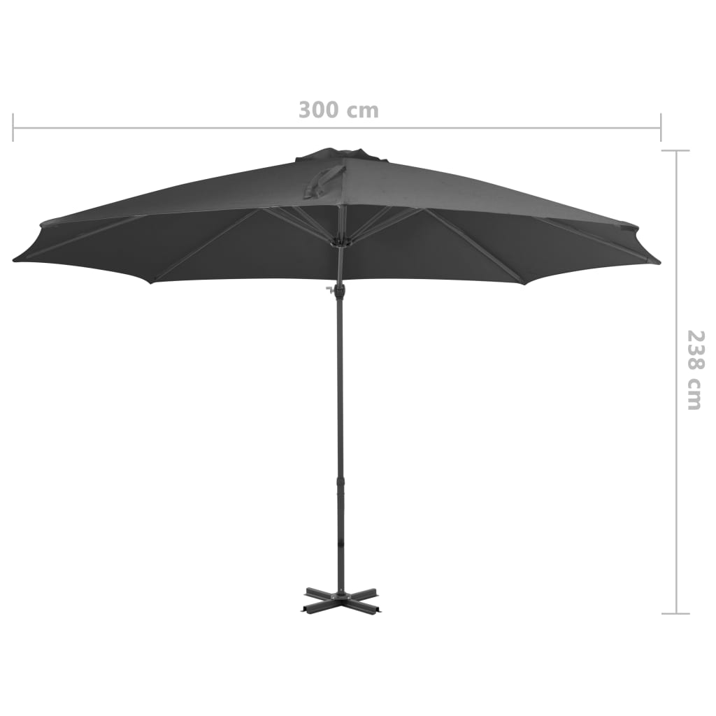 Ampelschirm Mit Aluminium-Mast 300 Cm