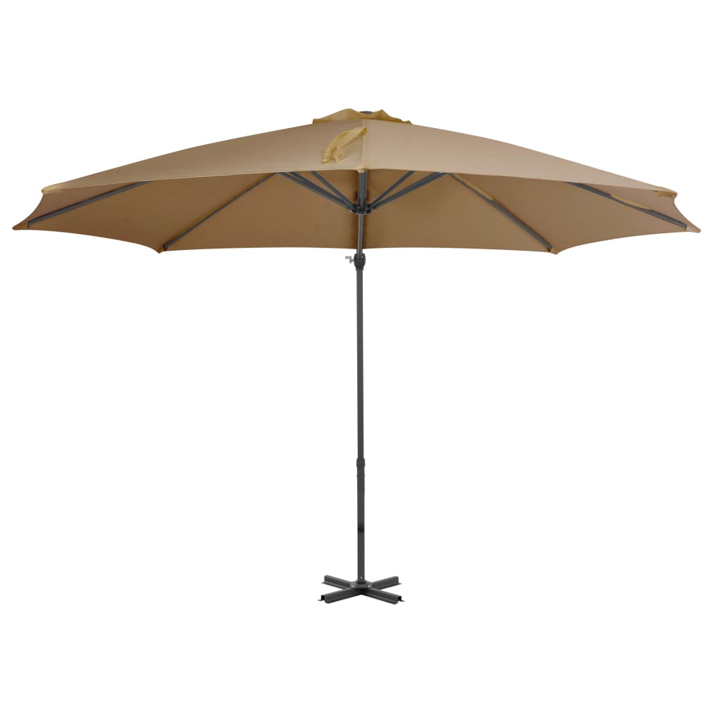 Ampelschirm Mit Aluminium-Mast 300 Cm Taupe