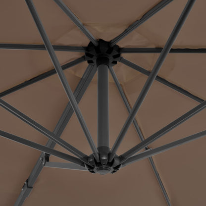 Ampelschirm Mit Aluminium-Mast 300 Cm Taupe
