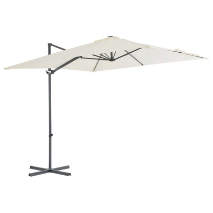 Ampelschirm Mit Stahl-Mast 250X250 Cm Sandweiß