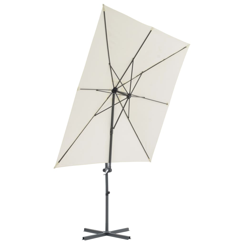 Ampelschirm Mit Stahl-Mast 250X250 Cm Sandweiß