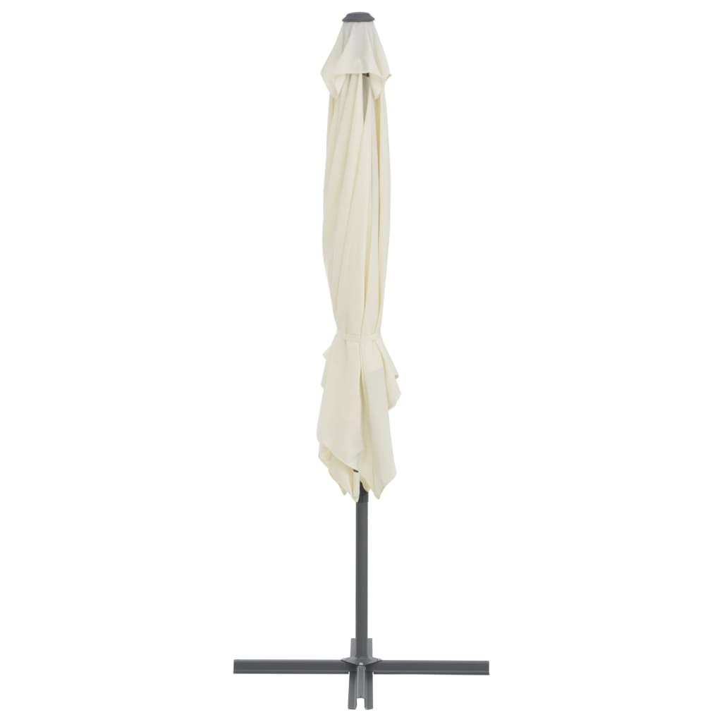 Ampelschirm Mit Stahl-Mast 250X250 Cm Sandweiß
