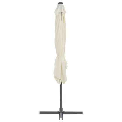 Ampelschirm Mit Stahl-Mast 250X250 Cm Sandweiß
