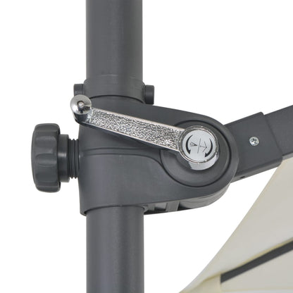 Ampelschirm Mit Stahl-Mast 250X250 Cm Sandweiß