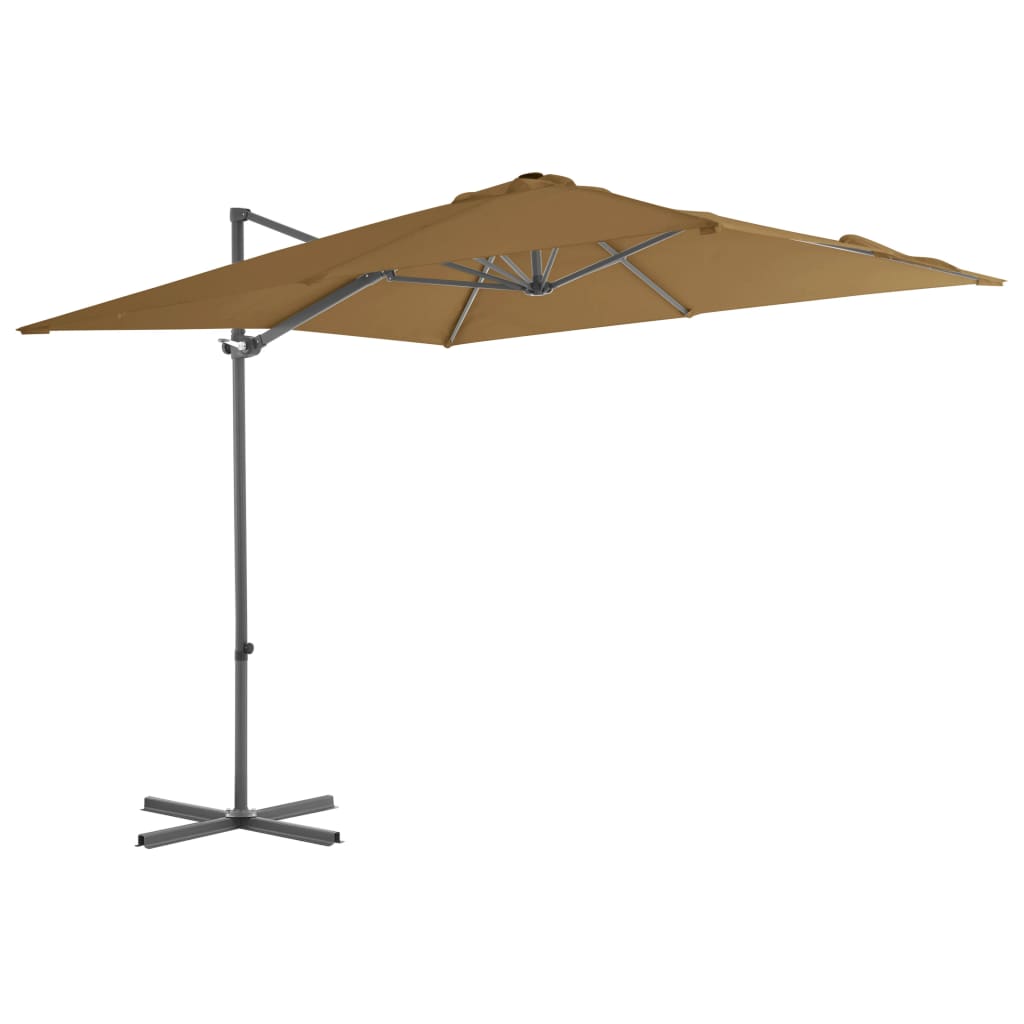 Ampelschirm Mit Stahl-Mast 250X250 Cm Taupe