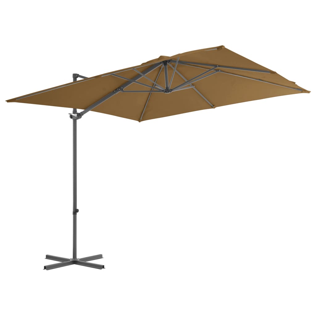 Ampelschirm Mit Stahl-Mast 250X250 Cm Taupe