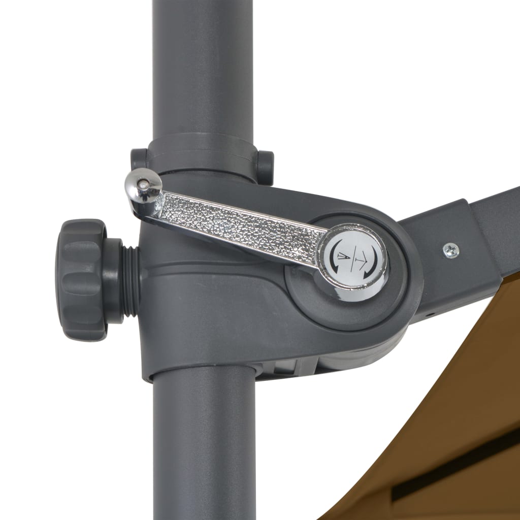 Ampelschirm Mit Stahl-Mast 250X250 Cm Taupe