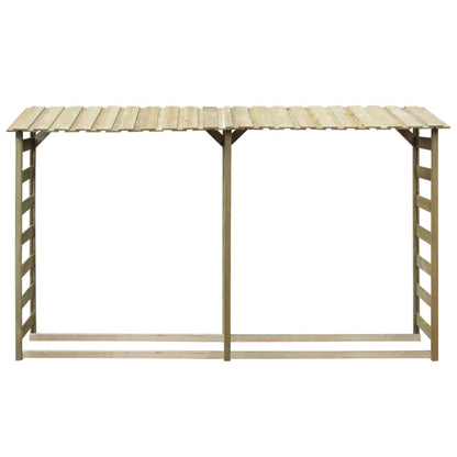 Brennholz-Lagerschuppen 300×44×176 Cm Imprägniertes Kiefernholz
