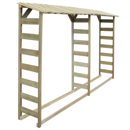Brennholz-Lagerschuppen 300×44×176 Cm Imprägniertes Kiefernholz