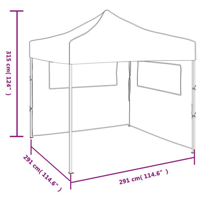 Faltzelt Partyzelt Pop-Up Mit 2 Seitenwänden 3 X 3 M