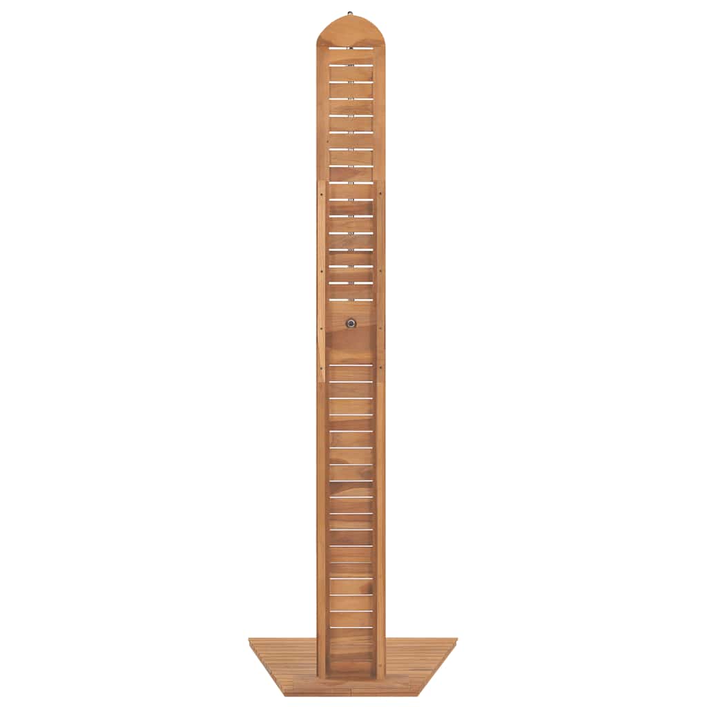 Gartendusche Massivholz Teak 70X75X204 Cm Weiß