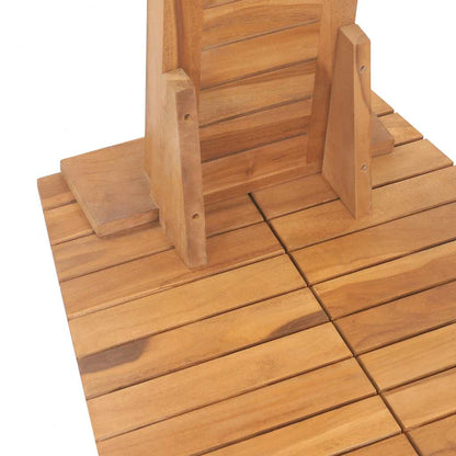 Gartendusche Massivholz Teak 70X75X204 Cm Weiß