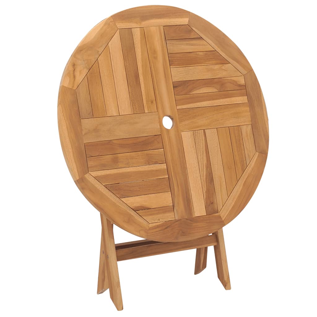 Gartentisch Klappbar 85X76 Cm Massivholz Teak