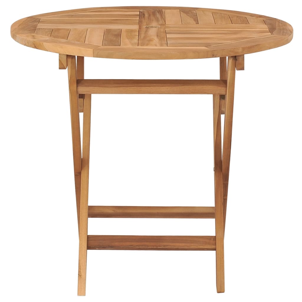 Gartentisch Klappbar 85X76 Cm Massivholz Teak