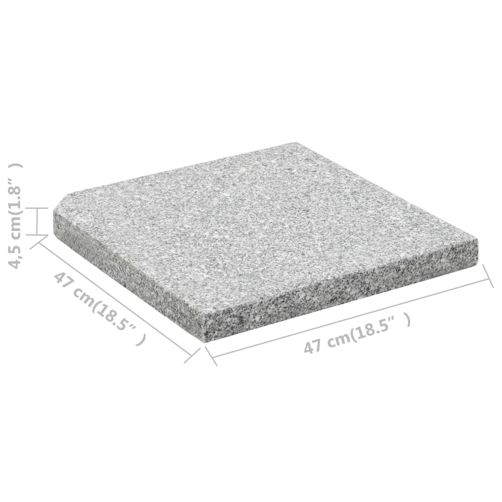 Sonnenschirm-Gewichtsplatte Granit 25 Kg Quadratisch