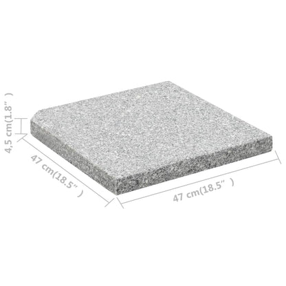 Sonnenschirm-Gewichtsplatte Granit 25 Kg Quadratisch