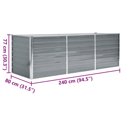 Garten-Hochbeet Verzinkter Stahl 240X80X77 Cm