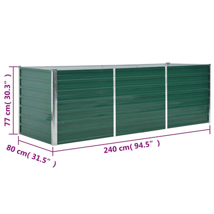 Garten-Hochbeet Verzinkter Stahl 240X80X77 Cm