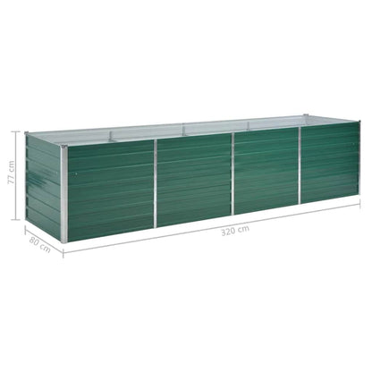 Garten-Hochbeet Verzinkter Stahl 320X80X77 Cm