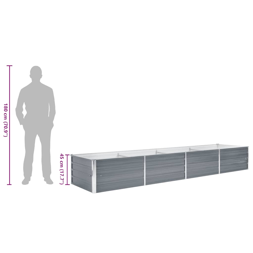 Garten-Hochbeet Verzinkter Stahl 320X80X45 Cm