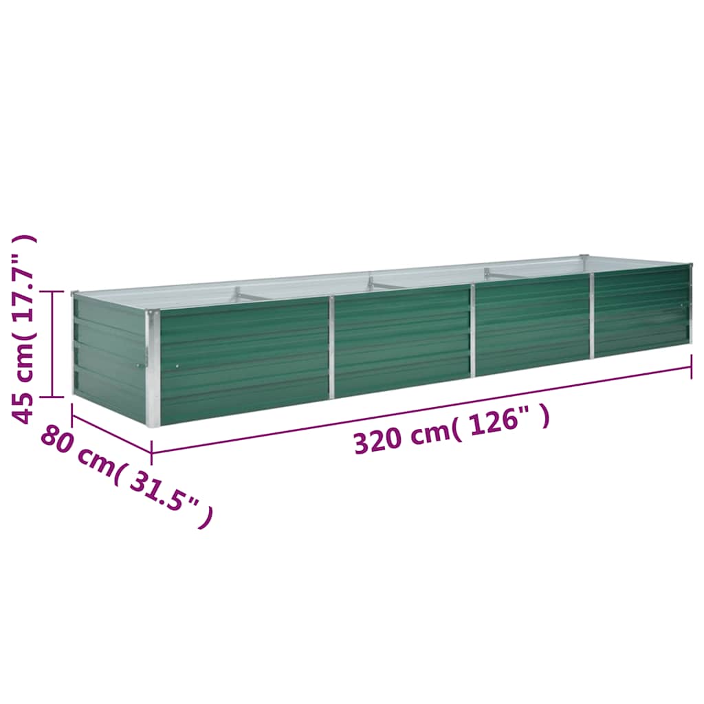 Garten-Hochbeet Verzinkter Stahl 320X80X45 Cm