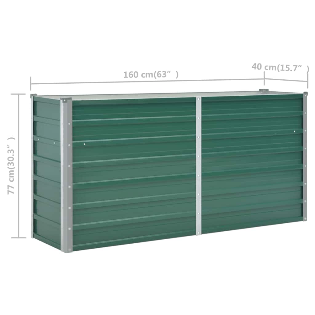 Garten-Hochbeet Verzinkter Stahl 160X40X77 Cm