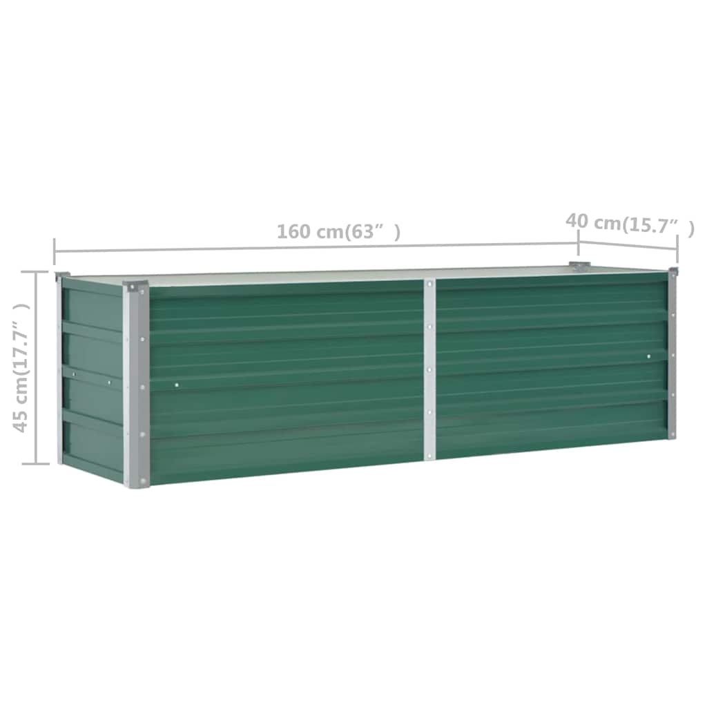 Garten-Hochbeet Verzinkter Stahl 160X40X45 Cm