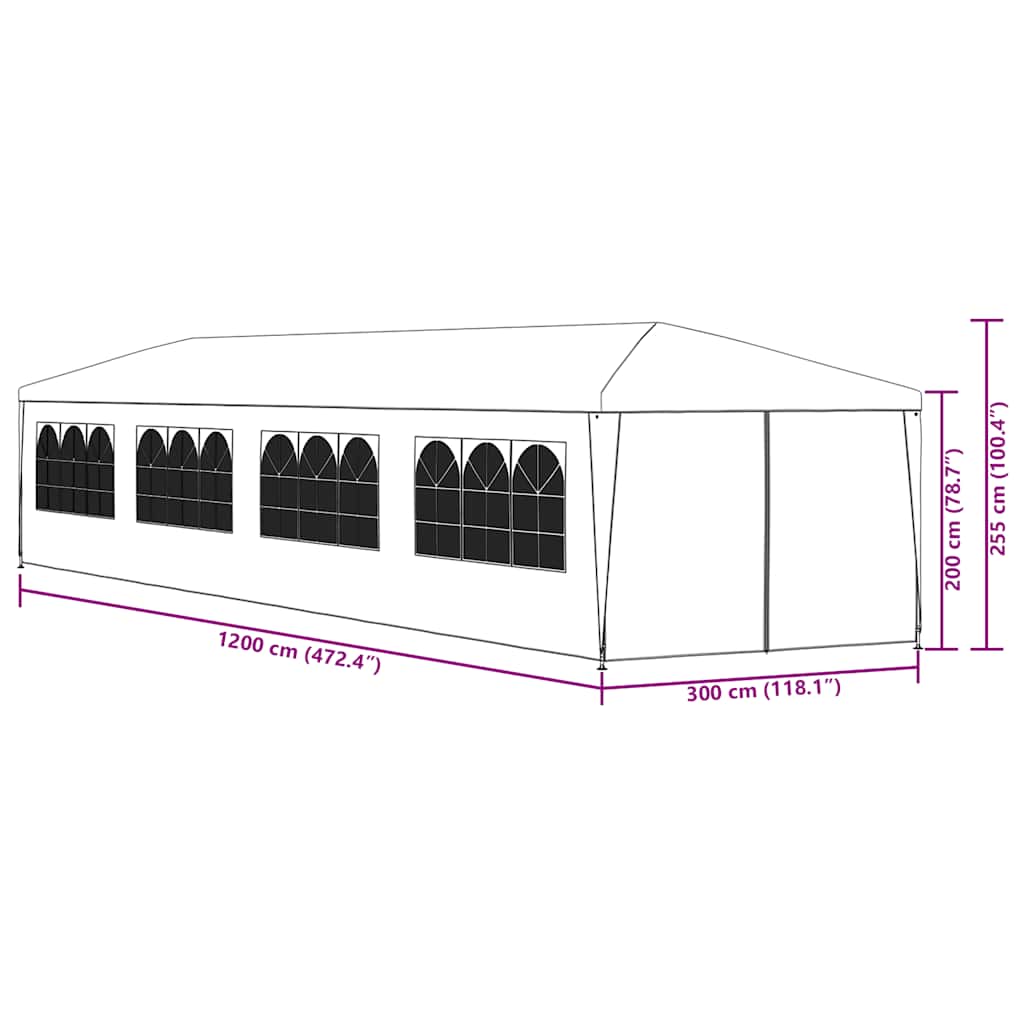 Partyzelt 3X12 M