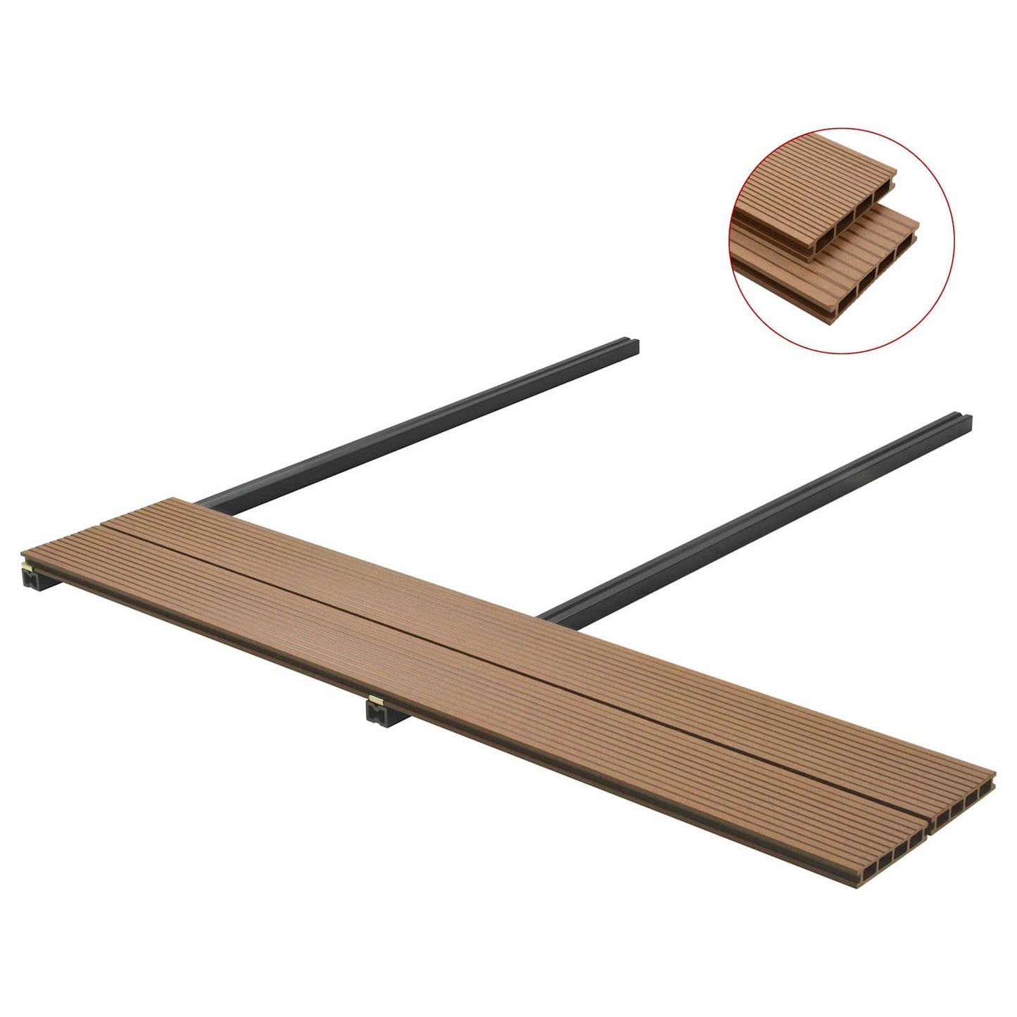 Terrassendiele 6 Pcs Teak Wpc