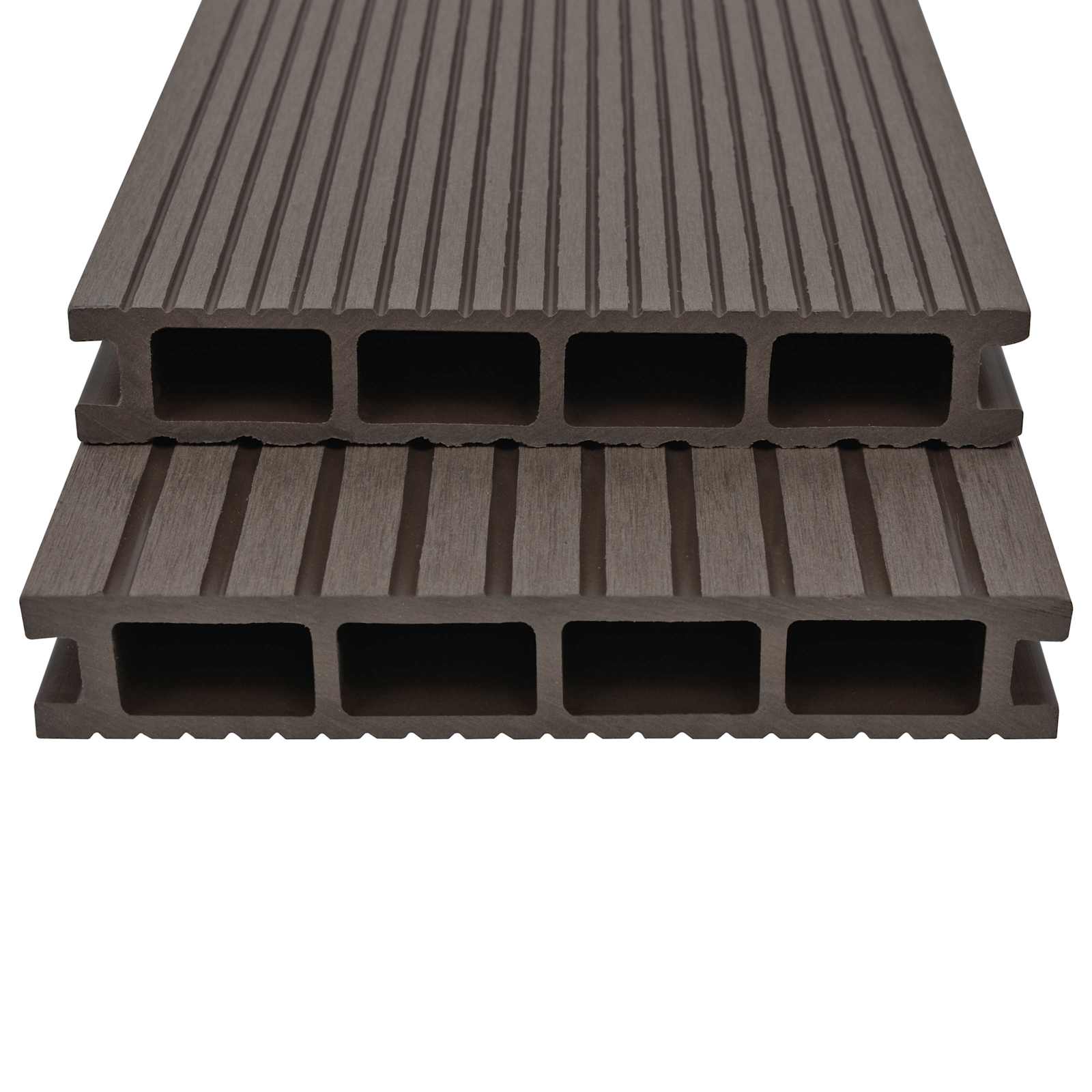 Terrassendiele 4 Pcs Dunkelbraun Wpc