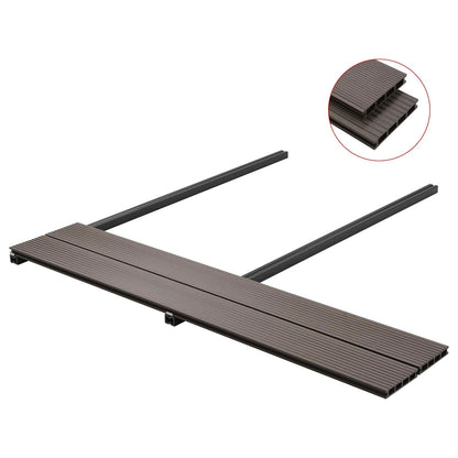 Terrassendiele 4 Pcs Dunkelbraun Wpc