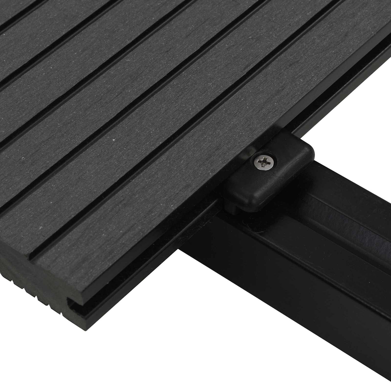 Terrassendiele 6 Pcs Schwarz Wpc