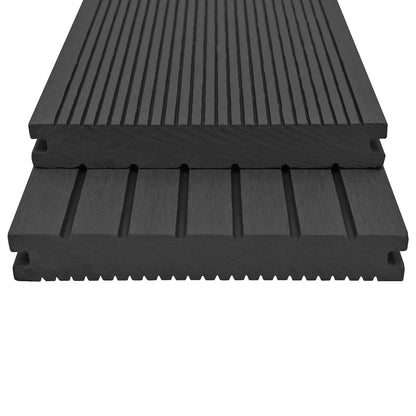 Terrassendiele 6 Pcs Schwarz Wpc