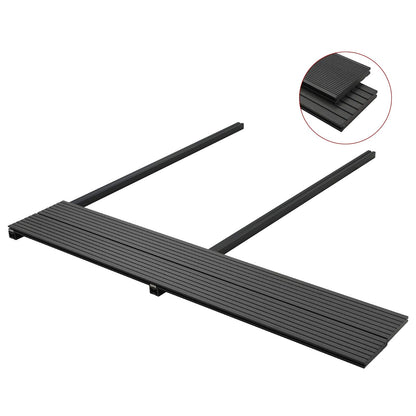 Terrassendiele 6 Pcs Schwarz Wpc
