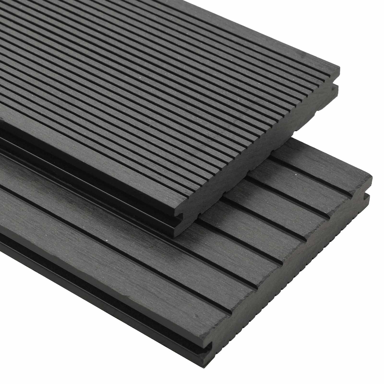 Terrassendiele 4 Pcs Grau Wpc
