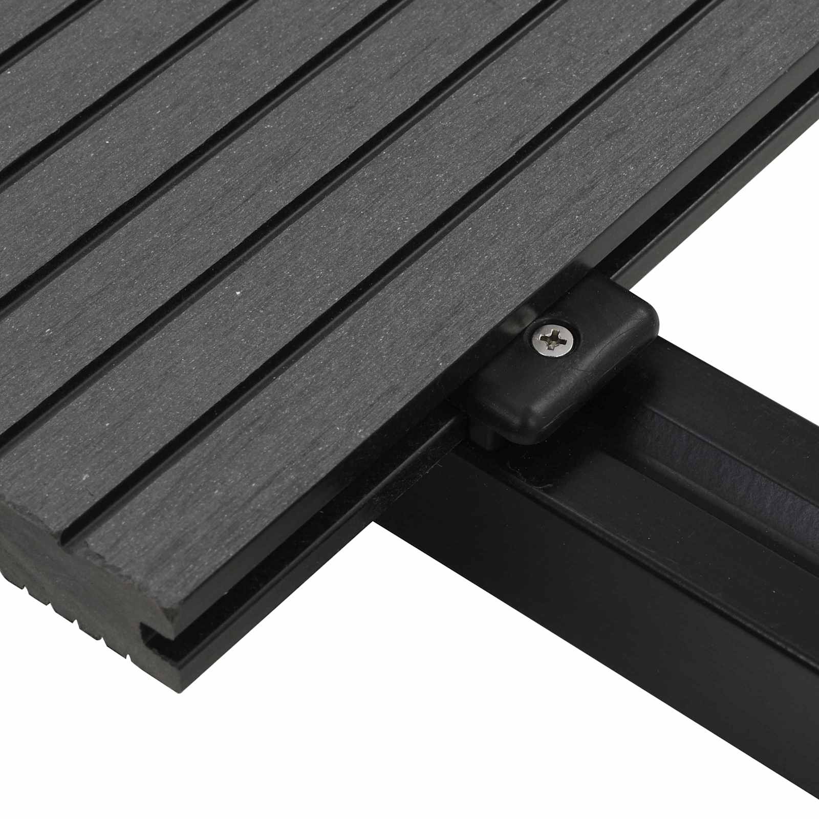 Terrassendiele 4 Pcs Grau Wpc