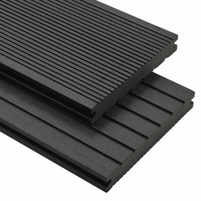 Terrassendiele 4 Pcs Schwarz Wpc