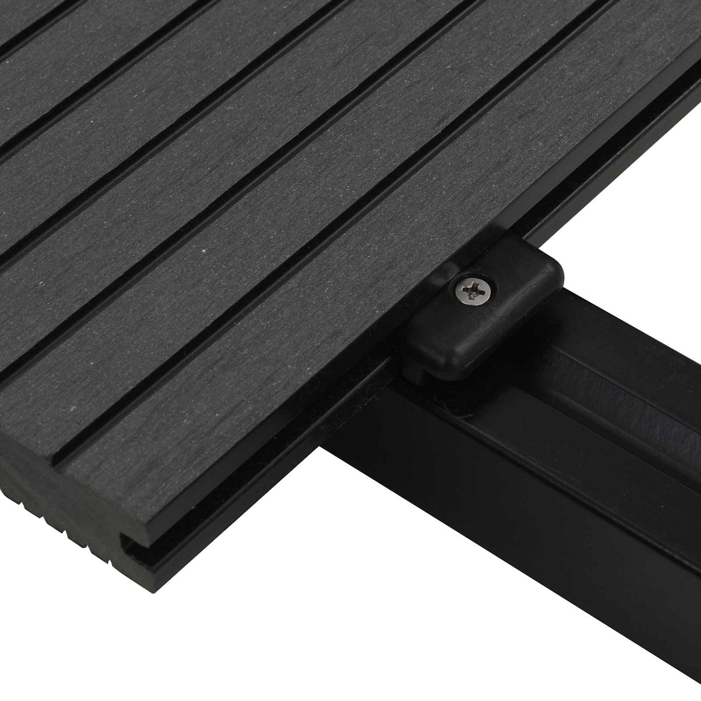 Terrassendiele 4 Pcs Schwarz Wpc