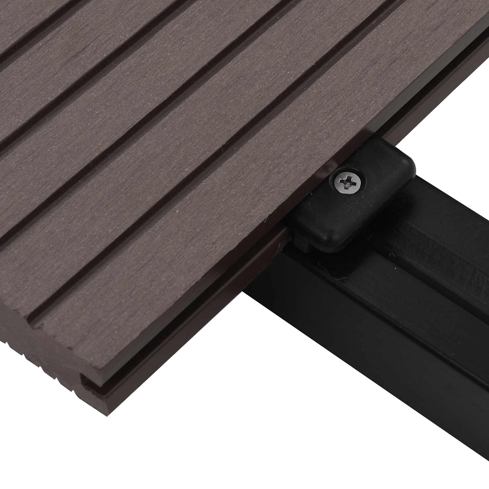 Terrassendiele 4 Pcs Dunkelbraun Wpc