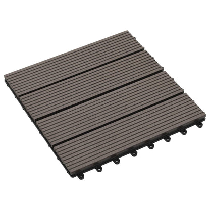 Terrassenfliesen 11 Stück Wpc 30 X 30 Cm 1 Qm Dunkelbraun