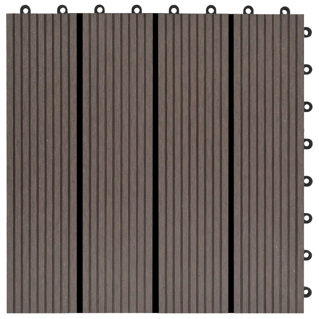 Terrassenfliesen 11 Stück Wpc 30 X 30 Cm 1 Qm Dunkelbraun